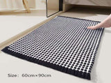 Tassel Woven Bath Mat, Black, 6090cm V1221-XM-YSDD-009