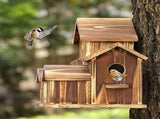 Wooden Bird Houses for Outside Hanging Clearance,6 Hole Handmade Natural Bird House for V1366-AZ2-W-05438
