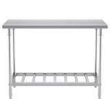 SOGA 120*70*85cm Commercial Catering Kitchen Stainless Steel Prep Work Bench WORKBENCHSS2032120CM