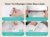 80 Count Waste Bags for Self-Cleaning Cat Litter Box, Replacement Extra Large Cat Litter Box Liners, V1192-AZ-W-26402