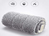 Microfiber Flat Mop Hand Wash Free Long Handle Large Flat Mop Dry Wet Use Floor Cleaning Tool White V1294-YM0715-3117220076213
