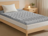 Giselle Bedding 8cm Memory Foam Mattress Topper 7-Zone Graphite King Single MATTRESS-TOP-7Z-8-GY-KS