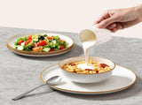 18 PCS Dinnerware Set Ceramic Plates and Bowls Sets Service for 6 White V952-YXKSMBSYXKS1DV8NNV0