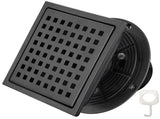 Square Floor Shower Drain, Lattice Square Perforated Pattern Easy Cleaning Removable Grate, V1369-AZ3-W-05758