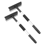 Extendable Handle Window Squeegee with Multi Sponge and Stainless Steel Blade, 2-Pack for Car and V1192-AZ-W-32799