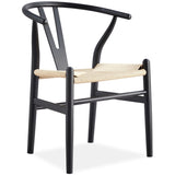 Anemone Set of 2 Wishbone Dining Chair Beech Timber Replica Hans Wenger - Black V315-VOD-WISH-02-2PC-KIT