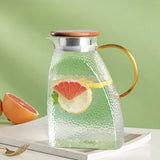 Glass Water Ktle 1800ml - Borosilicate Glass Pitcher for Hot Tea, Cold Water, Iced Drinks & V1369-AZ3-W-11155