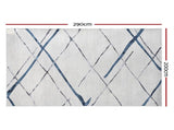 Artiss Rug 200x290cm Area Rug Washable Mat Large Carpet Soft Short Pile Jaca FLR-4353-200X290-BL-GR