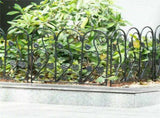 5-Piece Decorative Garden Fence Black Metal Wire Patio V767-XJJ516-BK-G2