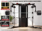 Powertrain Home Gym Station Functional Trainer Power Rack 136kg Weight Stack HYM-JXM-650