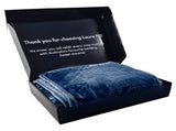 Laura Hill 600-GSM Mink Blanket Queen Size Double-Sided Soft Plush Bed Faux Throw Rug Wine Navy MINK-NY