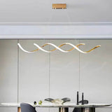 120cm Modern Minimalist Titanium Gold Pendant Light Adjustable LED Chandelier V255-L-24122-G-120