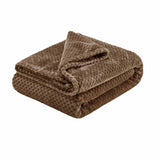 Soft Diamond Fleece Extra Large Throw / Single Sized Blanket Mocha V442-ABR-THROW-3036DIAMONDFLEECE200-MOCHA-RE