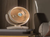 Electric Desktop Fan - 2-in-1 Air Circulator & Warm Air Fan, 3 Speeds, Compact for Office/Dorm, V1366-AZ2-W-26275