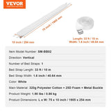 VEVOR Bed Bridge King Bed Converter Kit Metal Buckle and Storage Bag 75"L x 10"W V952-CQL75W10INCH8JTJSV0