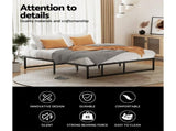 Artiss Bed Frame King Size Metal Bed Frame TINO MBED-C-TINO-K-BK
