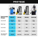 PROTEGE Tight Access Clean/Grey Water Submersible Sump Pump, Vertical Float Switch V219-PMPWTPPTCG1A