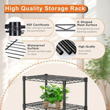 CARLA HOME 5-Tier Adjustable Metal Storage Shelves Wire Rack Organizer for Kitchen, Pantry, Bathroom LSB-36204