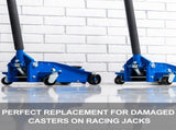 Landhoow 4 Pcs Floor Jack Casters for 3 Ton Floor Jack, Cast Iron Racing Jacks Caster Wheel with 10 V1258-DP02-C-755