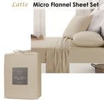 Ardor Micro Flannel Sheet Set Latte Single V442-INT-SHEETS-ARDORMICROFLANNEL-LATTE-SB