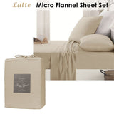 Ardor Micro Flannel Sheet Set Latte Mega King V442-INT-SHEETS-ARDORMICROFLANNEL-LATTE-SK