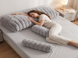 Giselle Wedge Pillow Headboard, Easy Wash Zipper Cover & Anti-Flat Foam, Couch Lumbar Support for HBP-VRNECK-COR-GY-Q