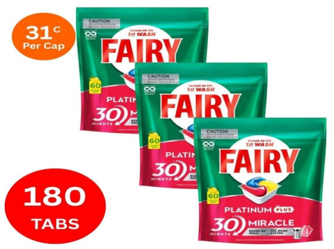 Fairy Platinum Plus x 180 Lemon Dishwasher Tablets FAIRY-80782496X3_NZ