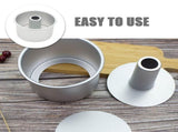 Plated Silver Metal Cake Pan with Removable Bottom Ideal for Baking and Cake Making V1192-AZ-W-19272