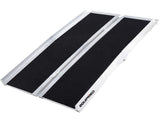 Equipmed 123cm Portable Folding Aluminium Access Ramp, 272kg Rated, Black Ultra-Grip, for V219-HELRMPEQ13SA