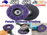 10 x 125mm x 22mm POLY STRIP DISC WHEEL PAINT RUST REMOVAL CLEAN GRINDER V201-ROND0125PU8AU