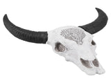 Resin Bull Head Wall Hanging Decoration Long Horn Animal Sculpture Background Wall Home Ornament V1294-YM0710-3115210116211