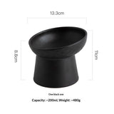 Ceramic Raised Cat Bowls, Elevated Tilted Cat Food and Water Bowls Set, Stress Free Pet Feeding Dish V1192-AZ-W-6209