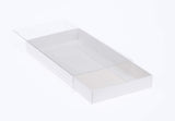 50 Pack of White Card Box - Clear Slide On Lid - 17 x 25 x 5cm - Large Beauty Product Gift Giving V382-50WHITEHAMP17X25X5