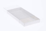 50 Pack of White Card Box - Clear Slide On Lid - 30 x 20 x 8cm - Large Beauty Product Gift Giving V382-50WHITEHAMP30X20X8