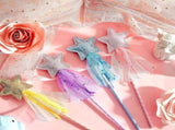 24 Pcs Glitter Star Magic Wand Princess Wand Fairy Angel Star Stick with Ribbon for Girl Kid V1258-DP02-C-2738