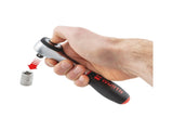 Wurth 3/8" Reversible Ratchet Wrench 360&deg Twist Handle Chrome Vanadium 175mm DIN 3122 V563-71203806