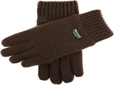 Dents Mens 100% Wool Knit Gloves with 3M Thinsulate Lining - Berry V563-5-4500-BERRY-L