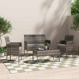 4 Seater Wicker Outdoor Lounge Set Mixed Grey V264-OTF-529S-LGR