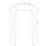 Birdcage Shape Garden Arbor, 9' High x 6.6' Wide, Heavy Duty Wrought Iron Arbor, Wedding Arch V952-TYHYGMYCBSNL9I8V7V0