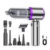 Silver Purple ST-6653Plus Cordless Handheld Vacuum Cleaner - 16000PA Suction, 2000mAh Battery, V888-ELOSUNG11675