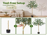 Artiss 150cm Artificial Eucalyptus Tree with Realistic Textured Leaves for Indoor Home Office Decor AP-TREE-EUCALY-150