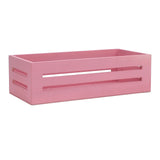 12.99 X 6.1 X 3.94in Wooden Storage Basket Multifunctional Pink Storage Crate Box for Bathroom V1294-YM0901-3117240340611