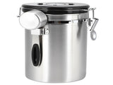 Stainless Steel Coffee Bean Airtight Canister Tea Dried Fruits Storage Container 1.8L V1294-YM0901-3118200204211