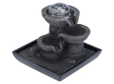 LED Illuminated Tabletop Waterfall Flowing Water Fountains with Ball for Home Office Feng Shui V1294-YM0901-3111200179312