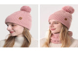 Women's Fashionable Winter 3-Piece Set Knit Hat, Scarf, Gloves. A must-have for outdoor skiing V1265-AU-055-FEN