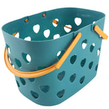 Shower Storage Basket Portable Handle Versatile Hollow Design Bath Storage Basket Organizer Bin for V1294-YM0901-3117240098311