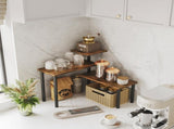 CARLA HOME 3-Tier Wooden Corner Shelf Kitchen Spice Rack Organiser Home Storage & Organisation LSB-36117