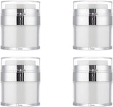 4Pack Empty Airless Jar Portable Refillable Travel Size Cream Jar Vacuum Bottle Lotion Jar with V1259-DP01-A-4308