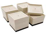 8pc Bed Lifts Risers, Heavy Duty Furniture Elevator in Heights of Raising Blocks for Bed, Couch, V1370-AZ4-05067