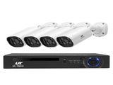 UL-Tech 4CH 5MP PoE NVR Security System, 4 Cameras, Dual-Light Colour Night Vision, Two-Way Audio, CCTV-POE-4C-4S-WH